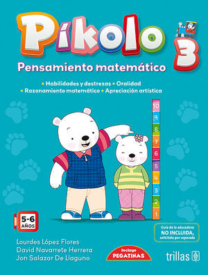 PIKOLO 3. PENSAMIENTO MATEMATICO | LOPEZ FLORES, LOURDES; NAVARRETE HERRERA, DAVID; SALAZAR DE LLAGUNO, JON | Trillas