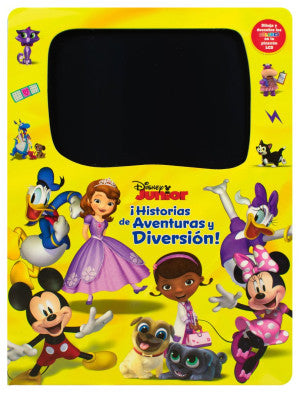 Disney junior. ¡Historias de aventuras y diversión! / Pd. (Libro con pizarrón LCD)