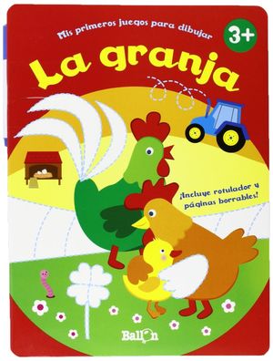 La granja / Mis primeros juegos para dibujar (¡Incluye rotulador y páginas borrables! / +3 años)