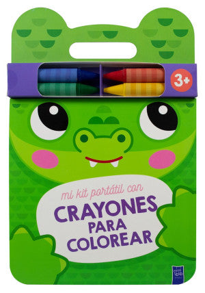 Mi kit portatil con crayones para colorear: Cocodrilo (3+)