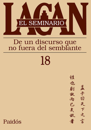 Seminario, Libro 18. Lacan, J.