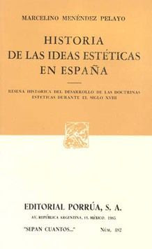#482 Historia de las ideas estéticas en España siglo XVIII