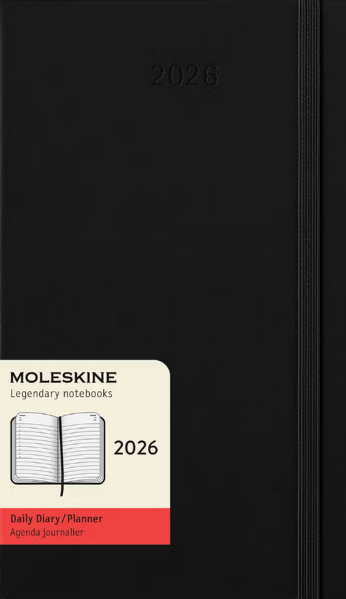 Agenda 2026 | Grande Negra Diaria Pasta Dura