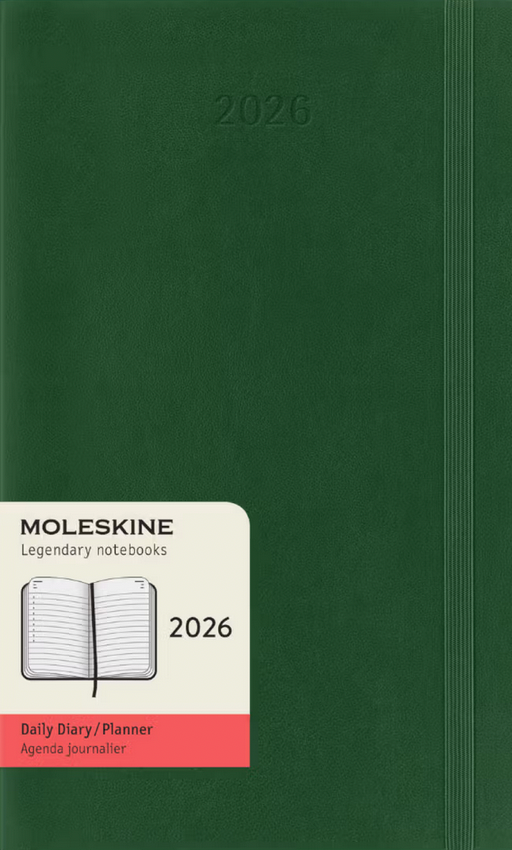 Agenda 2026 Grande Verde Mirto Diaria Pasta Suave