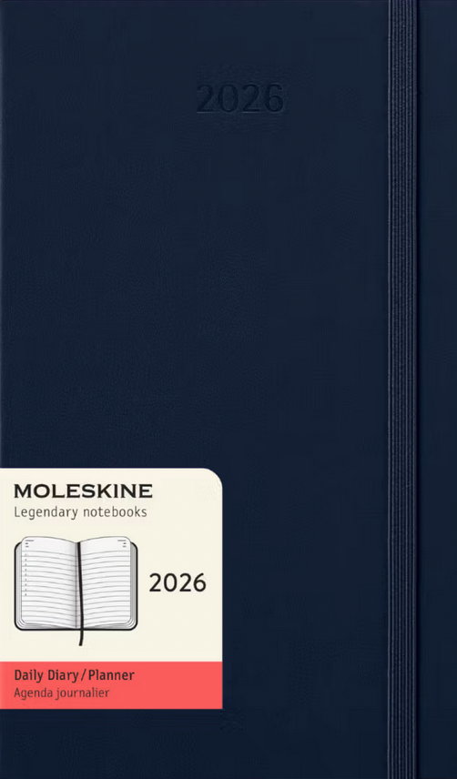 Agenda 2026 Grande Azul Zafiro Diaria Pasta Dura