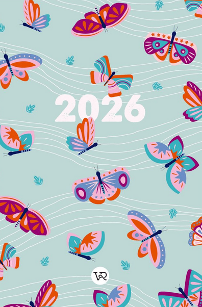 Agenda 2026 Sólo para chicas: mariposa