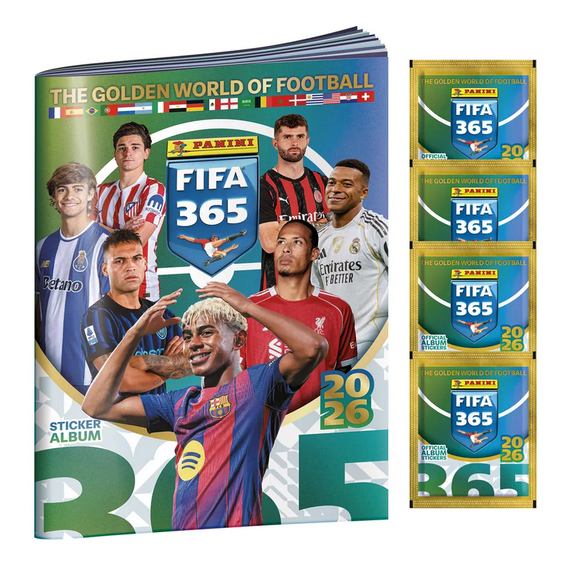 Colección Panini FIFA 365 | 2026 | Álbum Pasta Suave + 4 Sobres