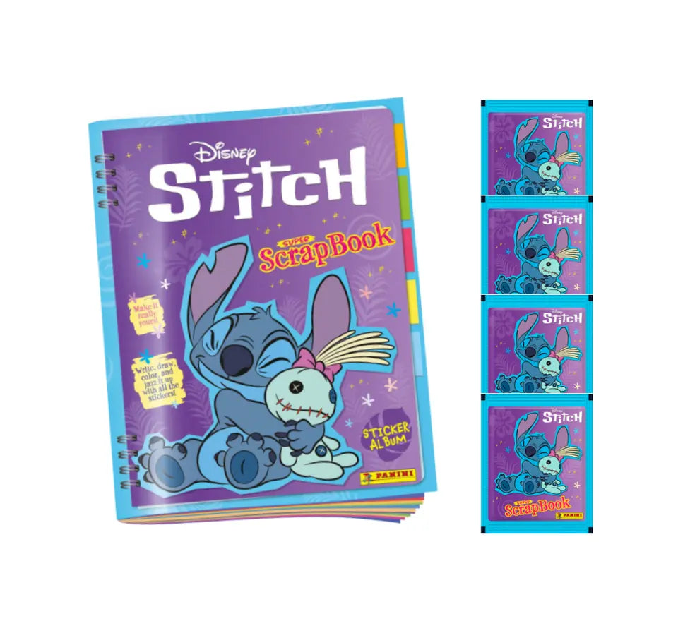 Stitch Scrapbook. Álbum Pasta Suave + 4 Sobres