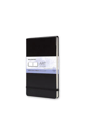 Moleskine Álbum acuarela grande negro hoja blanca pasta dura
