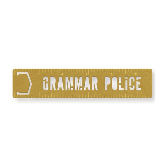 Grammar Police Metal Bookmark