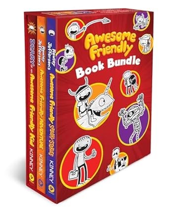 Awesome Friendly 3-Book Hardcover Gift Set: Diary of an Awesome Friendly Kid, Rowley Jefferson's Awesome Friendly Adventure, and Rowley Jefferson's Awesome Friendly Spooky Stories [Hardcover] Kinney, Jeff