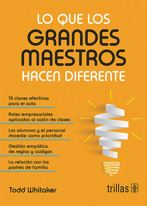 LO QUE LOS GRANDES MAESTROS HACEN DIFERENTE | WHITAKER, TODD | Trillas
