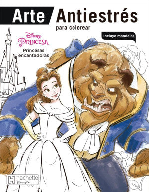Arte antiestrés para colorear. Disney Princesa: Princesas encantadoras