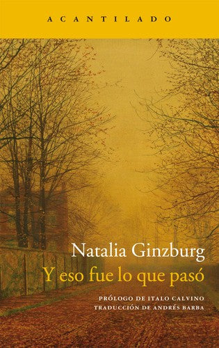Y eso fue lo que paso: MANIFIESTO GINZBURG, NATALIA