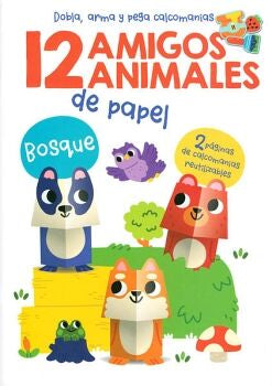 12 amigos animales de papel. Bosque
