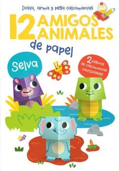 12 Amigos animales de papel. Selva