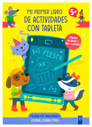 Mi primer libro de actividades con tableta 5+. ¡ Escribe, cuenta y más! / Pd. (Amarillo)