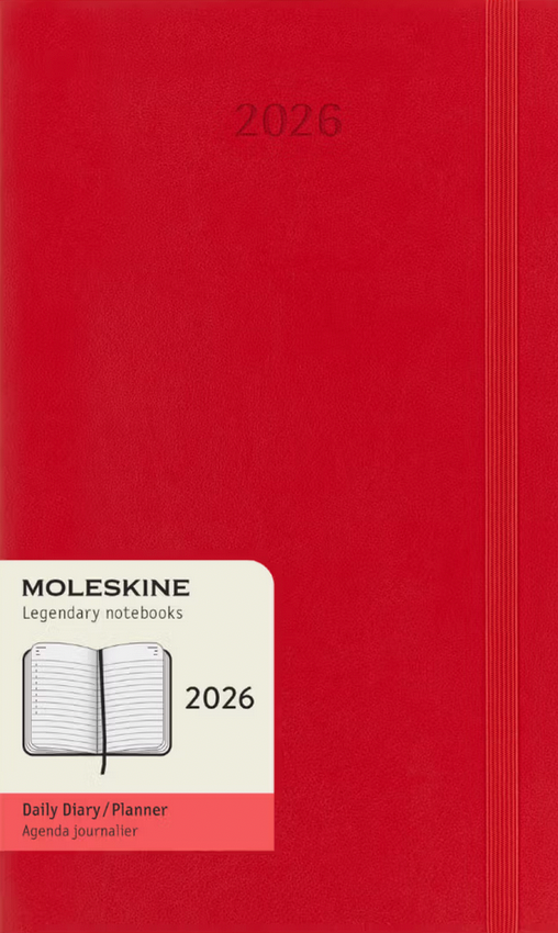 Agenda 2026 Grande Roja Diaria Pasta Suave