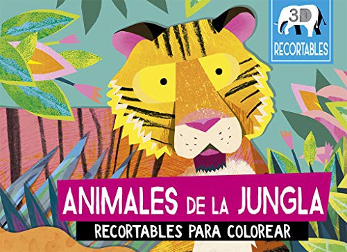 Animales de la jungla (recortables 3D): Recortables para colorear [Hardcover] Natasha Durley