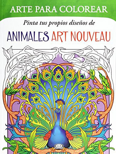 ANIMALES ART NOUVEAU ARTE PARA COLOREAR