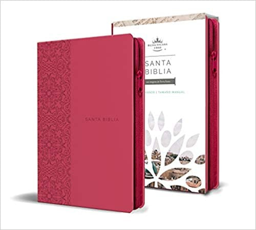 Biblia Reina Valera 1960 Letra Grande. Símil Piel Fucsia Con Cremallera [Bonded Leather] Reina Valera Revisada 1960