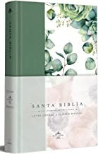Biblia RVR 1960 letra grande, tela verde con flores tamaño manual (Tapa dura) [Hardcover] REINA VALERA REVISADA 1960,