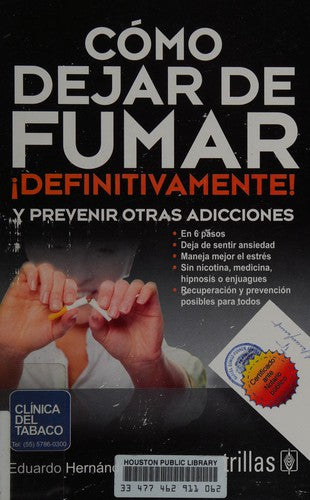 COMO DEJAR DE FUMAR ¡DEFINITIVAMENTE! [Paperback] HERNANDEZ SANDOVAL, EDUARDO