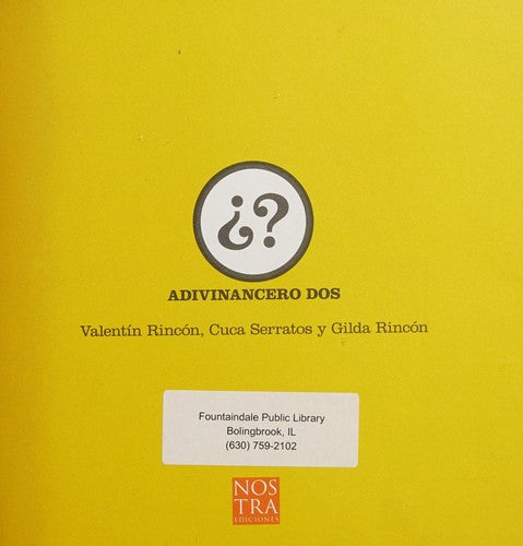 Adivinancero DOS [Paperback] Rincón, Valentín and Magallanes, Alejandro