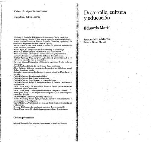 Desarrollo Cultura Y Educacion [Paperback]