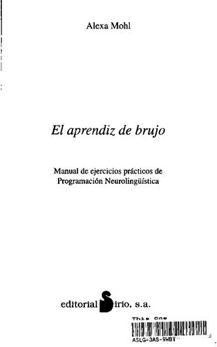 APRENDIZ DE BRUJO PNL, EL [Audio Cassette]