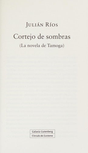 Cortejo de sombras: (la novela de Tamoga) [Paperback] Galaxia Gutenberg