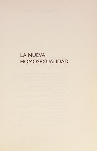 La nueva homosexualidad [Paperback] Marina Castañeda